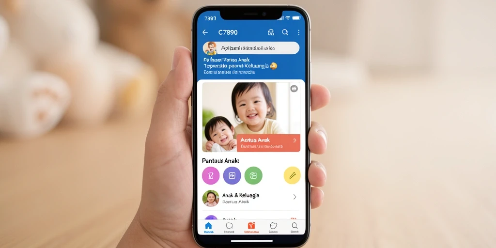 Tampilan antarmuka aplikasi Pantau Anak C7890 yang mudah digunakan.