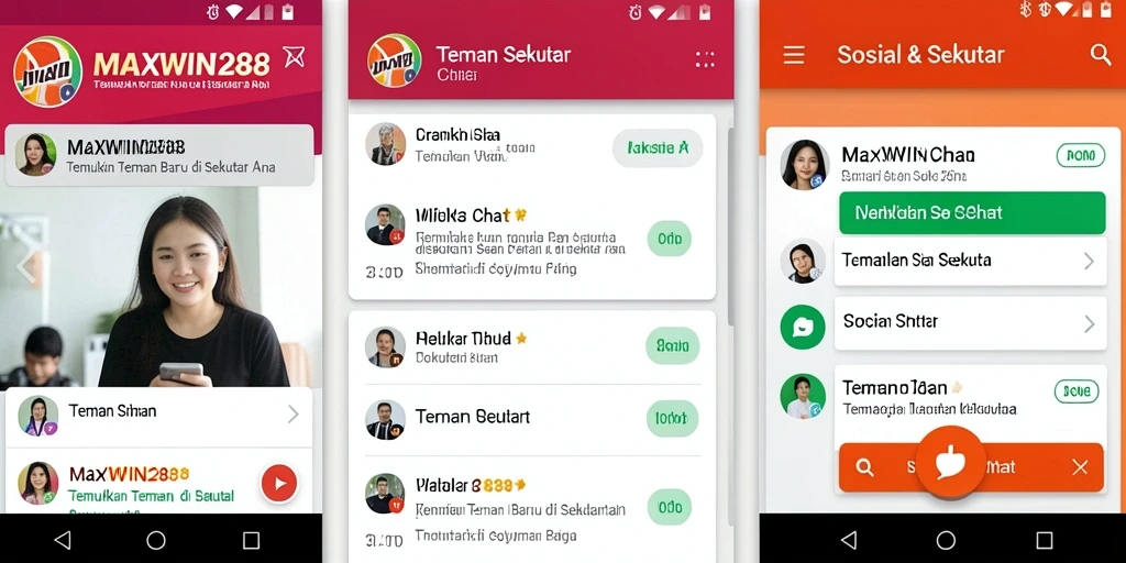 Antarmuka aplikasi MAXWIN288 menampilkan fitur chat yang intuitif dan interaktif.