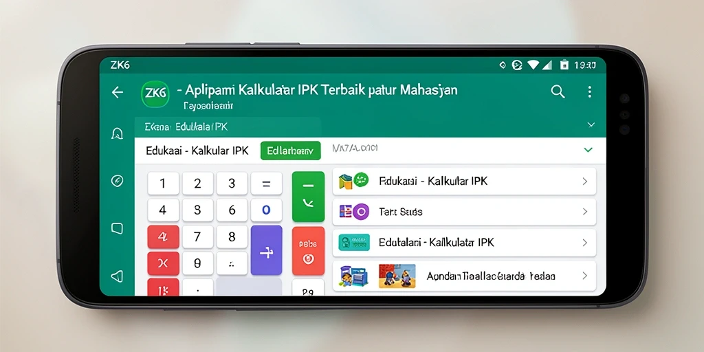 Tampilan antarmuka ZK6 yang sederhana dan fungsional untuk perhitungan IPK.